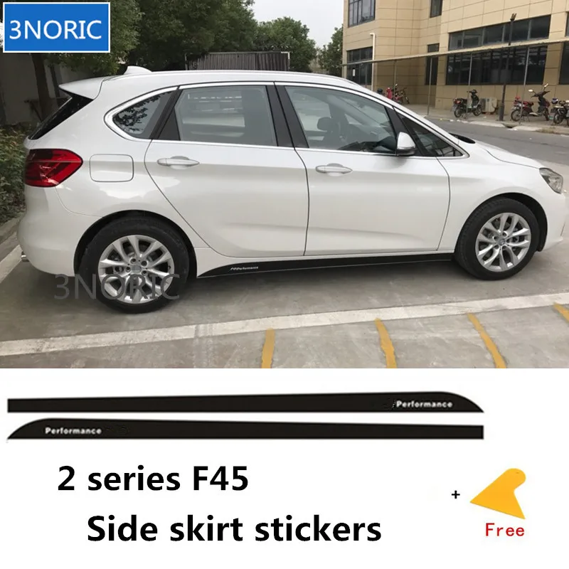 

Car side skirt vinyl decals stickers for BMW 2 series F45 2016 2014 2015 /// performance body decorative sticker