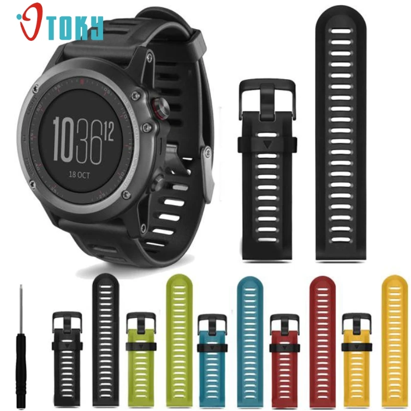 

Excellent Quality For Garmin Fenix 3 Watch Bands Silicone Strap Replacement Watch Band Tools New Fashion Watch Straps For Gift