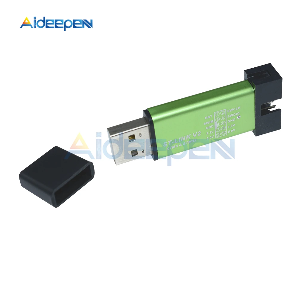 ST LINK Stlink ST-Link V2 Mini STM8 STM32 симулятор скачать программист Программирование с крышкой DuPont кабель цвет случайный