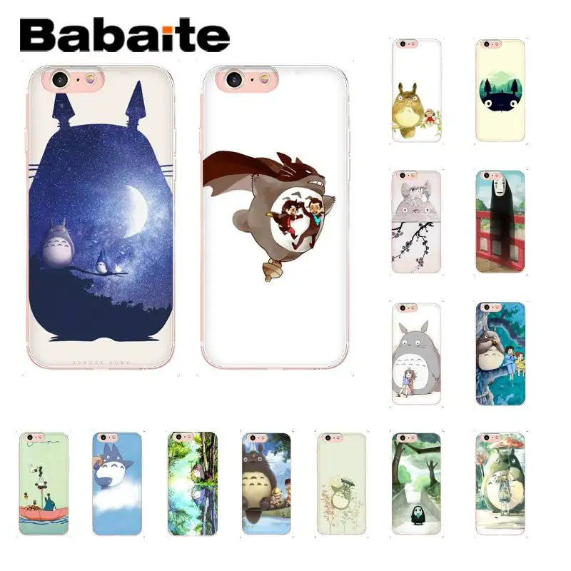 

Babaite Coque Ghibli Ghiblies totoro Cover Soft Shell Phone Case for iPhone 8 7 6 6S Plus X XS MAX 5 5S SE XR 10 Cover