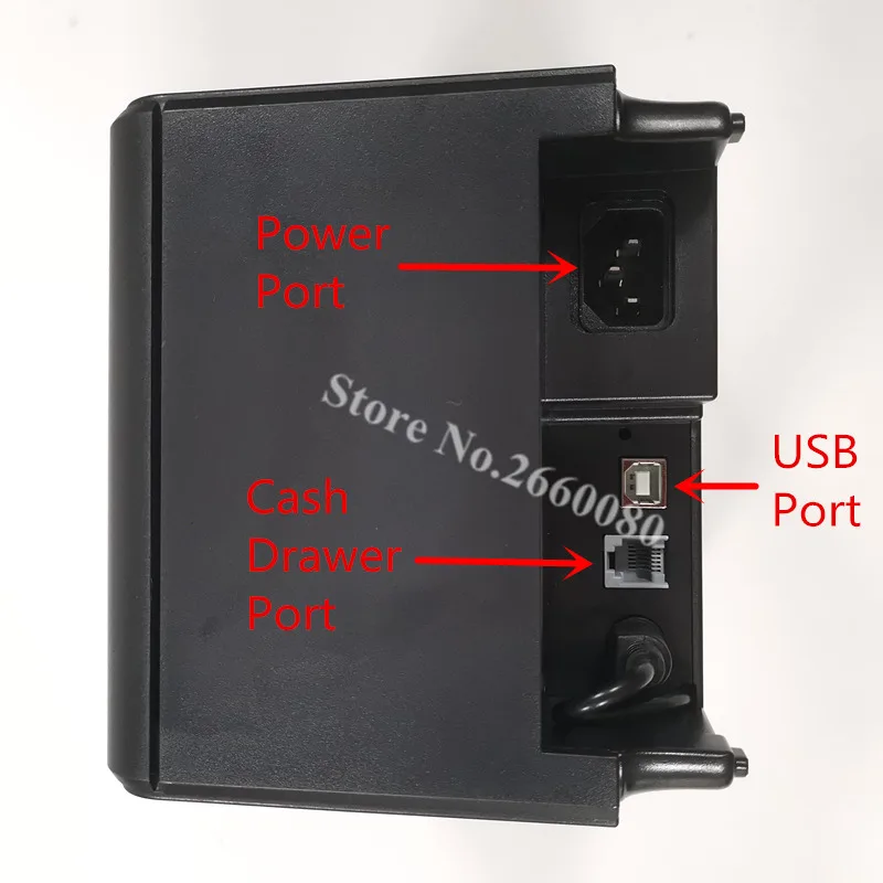 80 мм Термальный чековый принтер для супермаркета POS система куриный чековый с USB портом и кассовым ящиком порт и автоматический резак