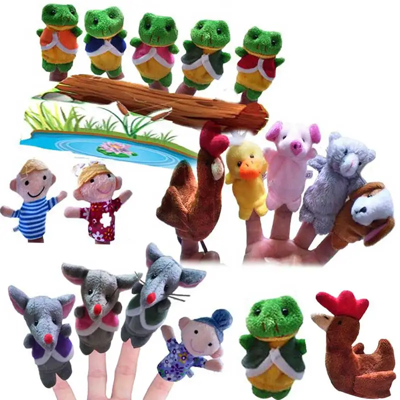 

5 Pcs Frog Hen Mouse Animals Finger Puppets Story Telling Nursery Fairy Tale The Perfect Birthday Christmas Gift @ZJF