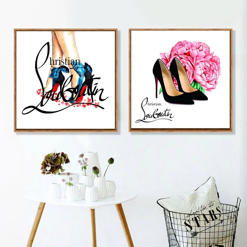 Female Legs High Heels Canvas Fashion Poster Nordic Minimalist Wall Art