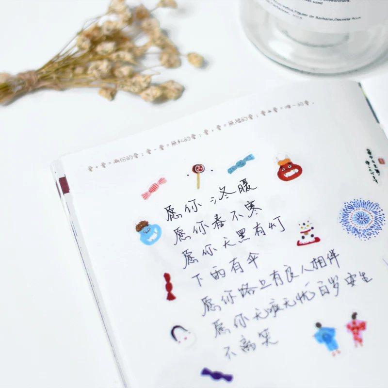 Милый каваи Лаванда Сакура акварель Алфавит декоративная наклейка для планировщика дневник Скрапбукинг корейские канцелярские принадлежности