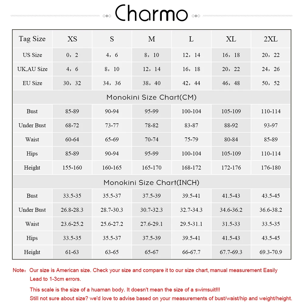 Купальник монокини Charmo женская модная одежда цельные костюмы пляжная купальный