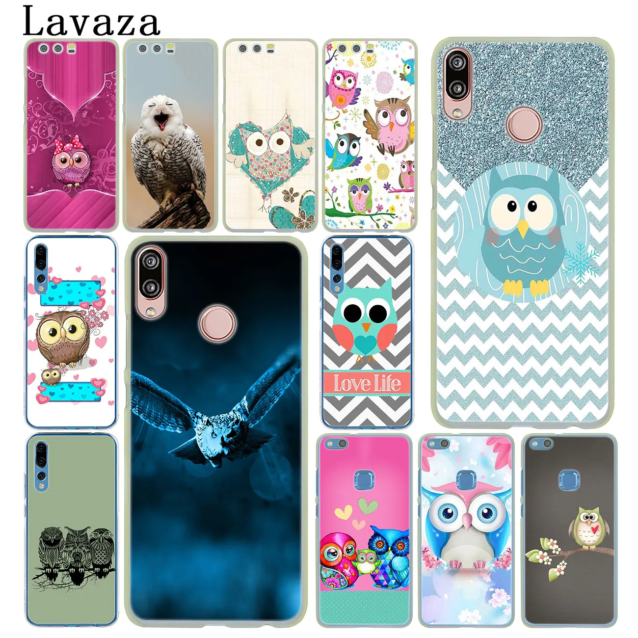 

Lavaza lovely owl Pink Cartoon cute Phone Case for Huawei Y7 Y6 Prime Y5 2017 Y9 2018 Honor play 10 8C 8X 8 9 Lite 7X 7C 7A Pro
