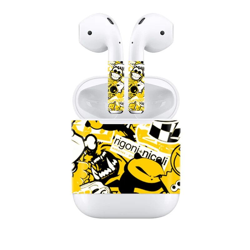 Популярный дизайн полностью закрывающие наклейки для наушников Apple AirPods