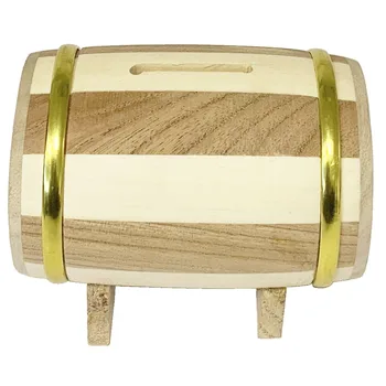 

Piggy wooden wine cask shaped 11x16
