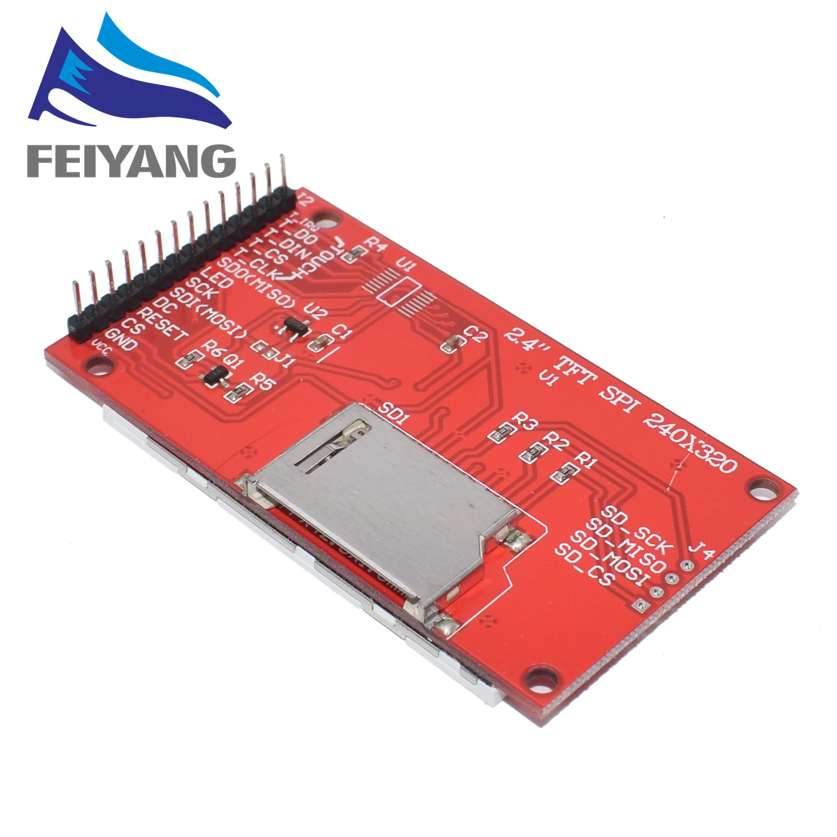 2," 2,4 inch 240x320 SPI TFT ЖК-дисплей серийный Порты и разъёмы модуль 5 V/3,3 V PCB адаптер микро SD карты ILI9341 ЖК-дисплей Дисплей Белый светодиодный