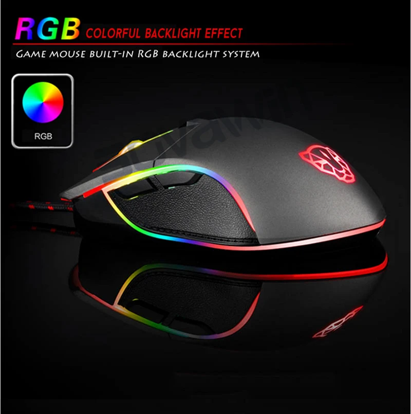 Motospeed V30 RGB игровая мышь для геймера Программирование 3500 dpi USB компьютерная Wried оптическая мышь с подсветкой дыхательный светодиодный для ПК ноутбука Gam