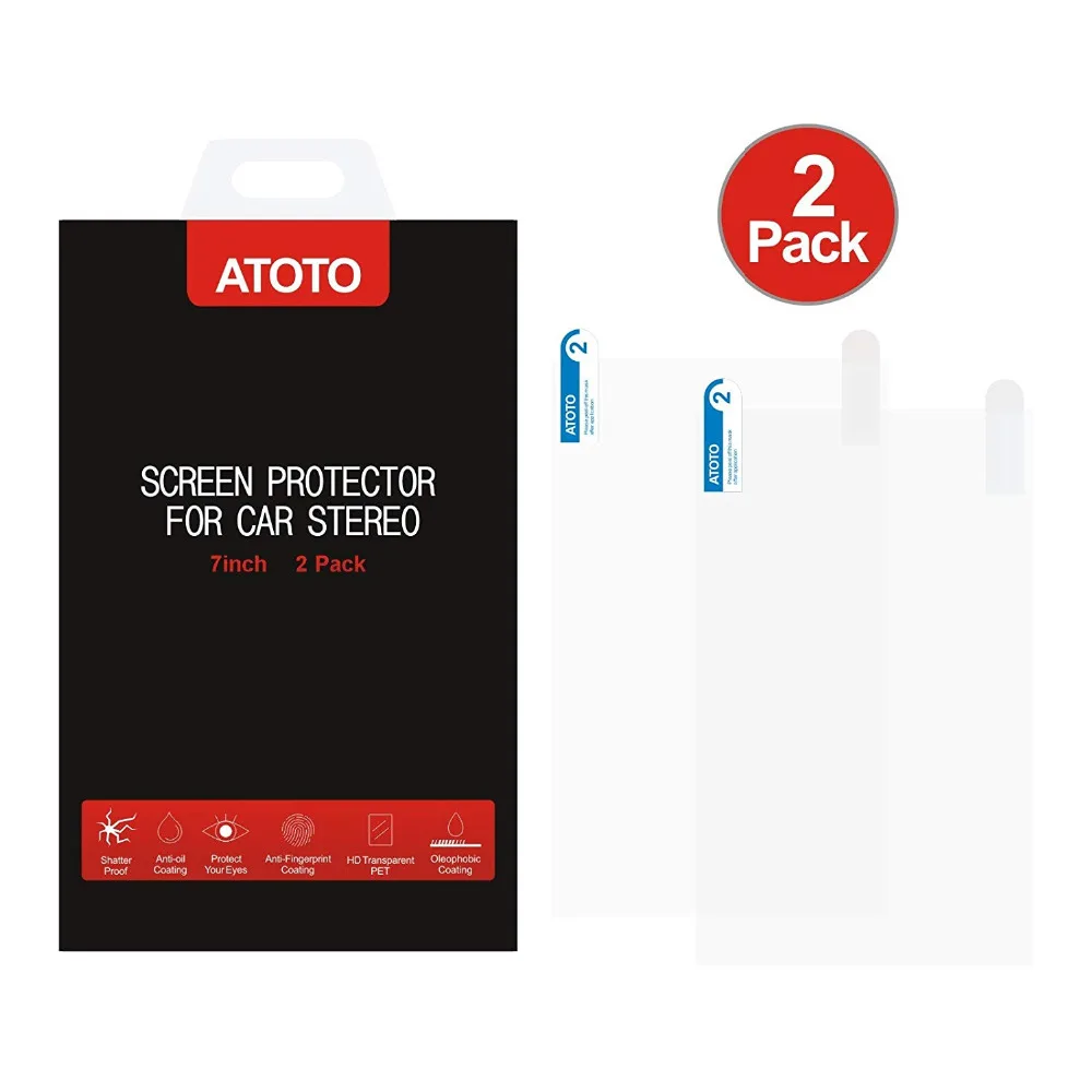 

ATOTO AC-8101 In Dash Car Stereo Protective Film For 6.95" & 7" Touchscreen -1 Ultra-clear High Definition Film, 1 Frosted Film