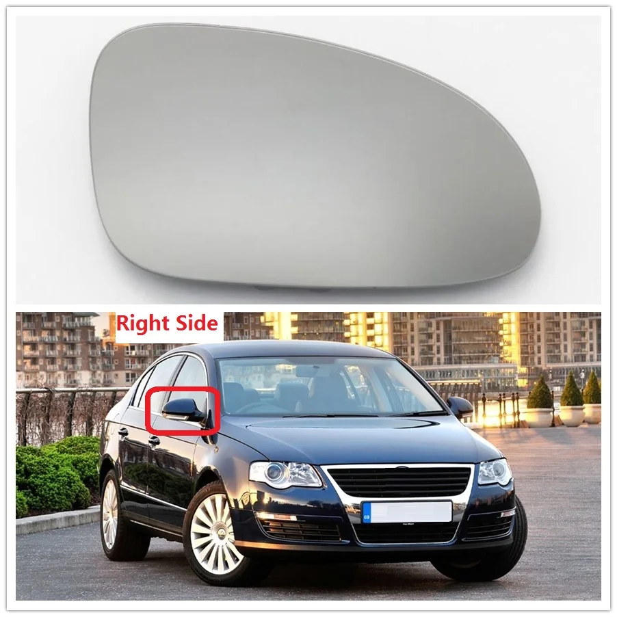 For VW Passat B6 CC 3C R36 TDI TFSI TSI 2006 2007 2008 2009 2010 2011 Car-Styling Mirror Glass Heated Right Passenger Side for volkswagen vw passat b6 3c2 2005 2010 led car styling side mirror with indicator turn signals lights 1k0 949 101 102