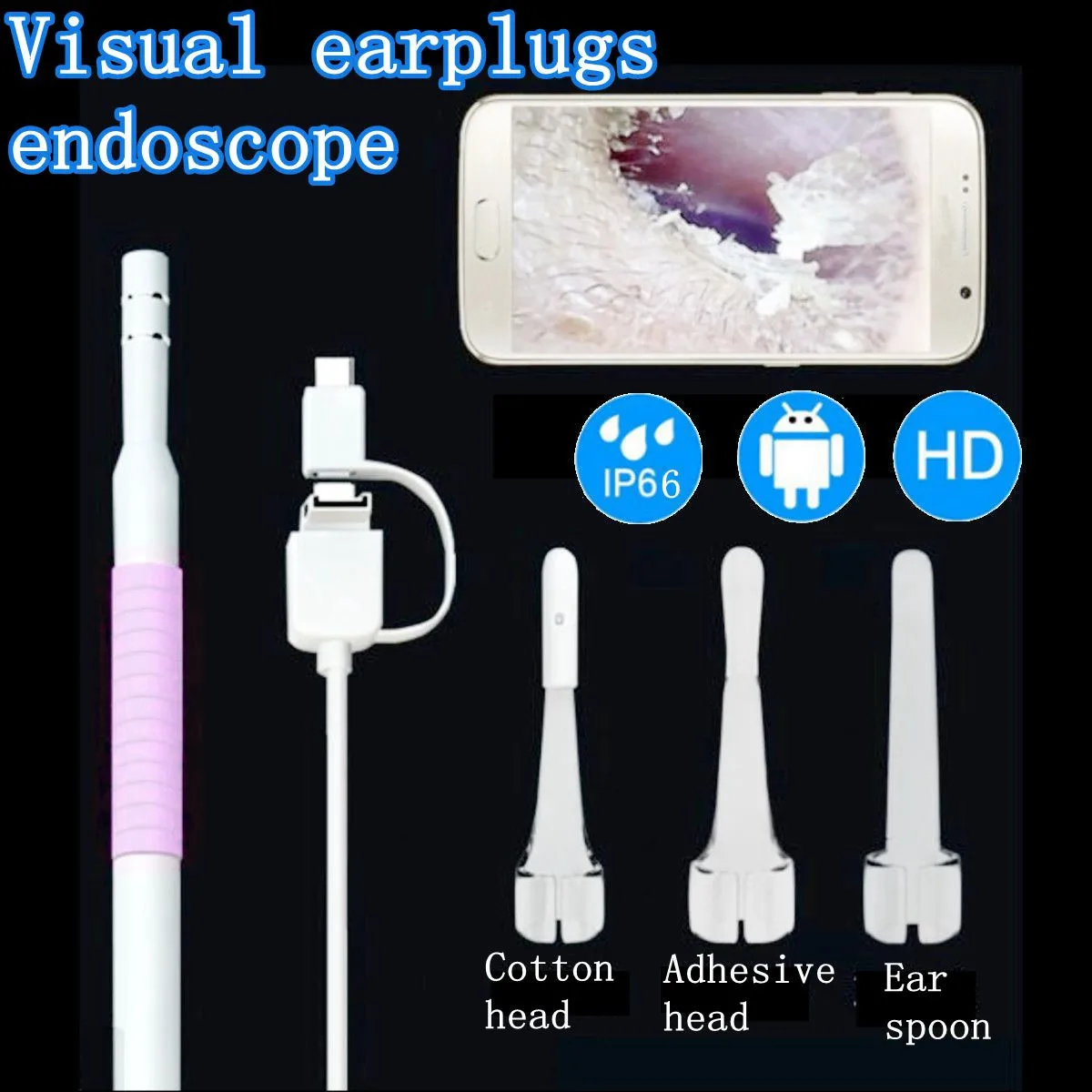 USB эндоскоп для чистки ушей 3 в 1 5 мм визуальная камера ушей|ear spoon|ear cleaningcleaning ears |