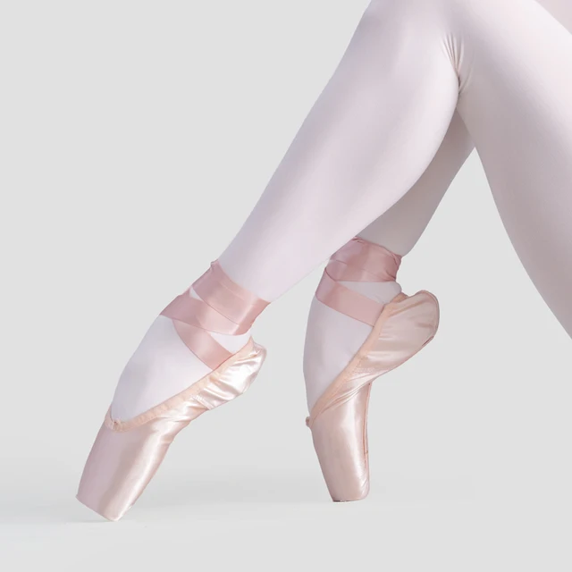 Superiores Puntas de Ballet profesional de satén con cintas - Imagen 2