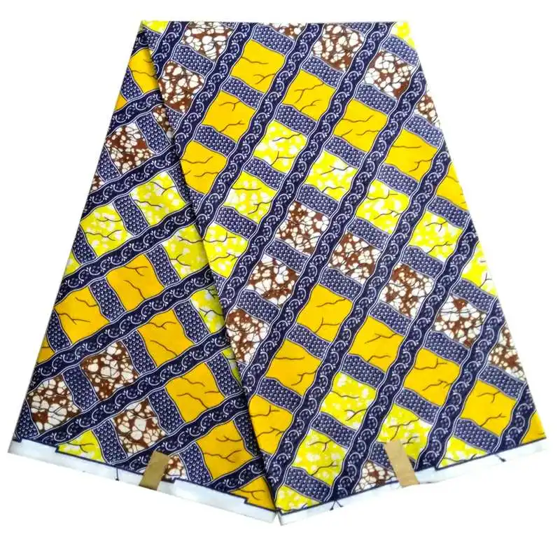 

6yards Pagne African Printed Fabric Batik Wax Africa Fabric Cloth Excellent Design Veritable Dutch Real Wax Wrappar