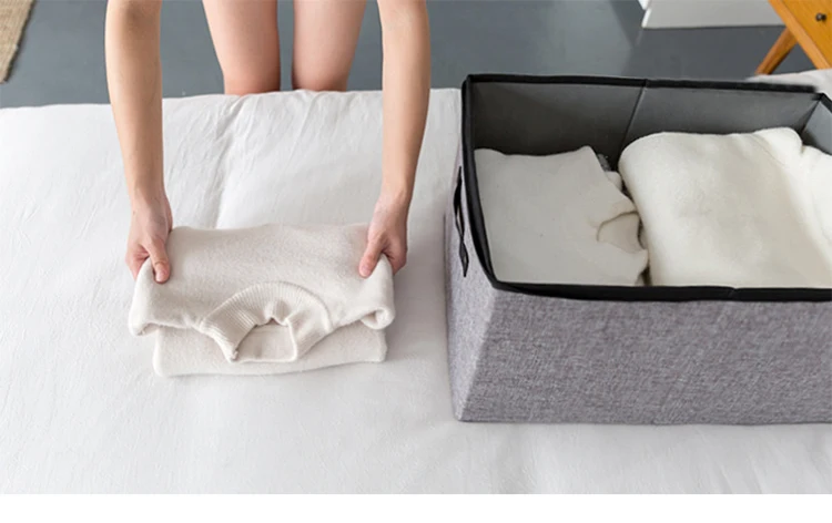 Luluhut Нетканая коробка для хранения складного нижнего белья бюстгальтер носки контейнер ящик Органайзер разное белье для домашнего хранения одеяло