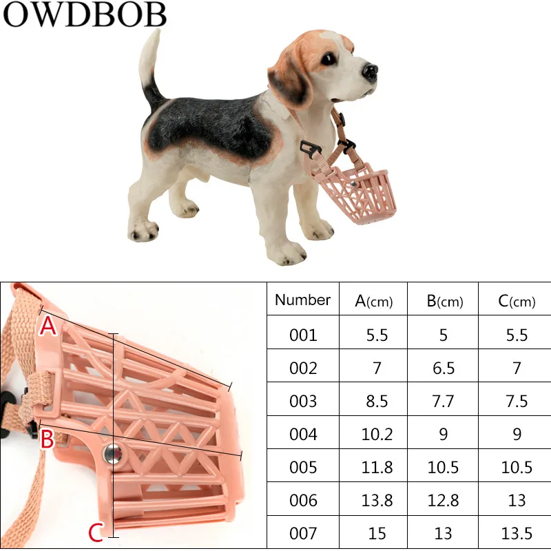 OWDBOB намордник для маленькой собачки корзина пластиковая антикусающая