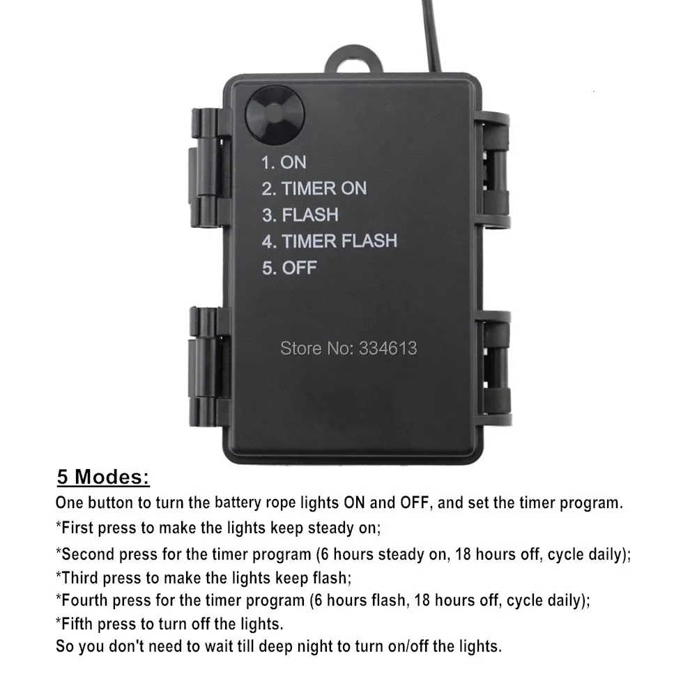Battery Powered 5Mode Timer 5M 10M LED Fairy String Lights, Waterproof PVC Wire Christmas Tree Halloween Lights Battery Powered 5Mode Timer 5M 10M LED Fairy String Lights, Waterproof PVC Wire Christmas Tree Halloween Lights