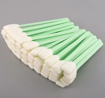 

100 pcs roland versacamm Printer cleaning swabs stick with foam head and green polypropylene handle
