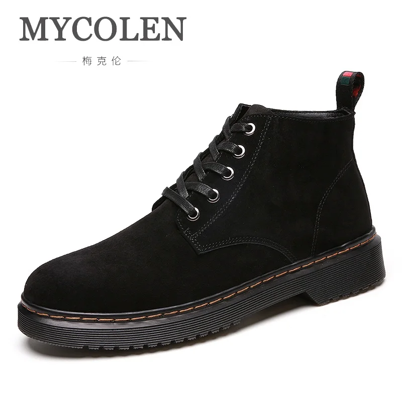 

MYCOLEN New Arrivals High Top Winter Shoes Luxury Brand Top Fashion Fashion Men Boots Ankle Boots For Male Bota Masculina Couro