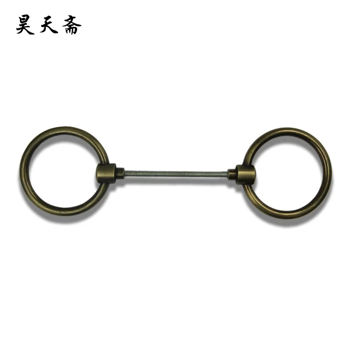 

[Haotian vegetarian] Chinese classical classic antique copper door knocker ring clasp can handle loaded