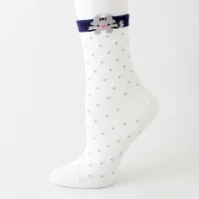 Мягкие женские носки хлопковые носки с принтом кота и животного женские зимние носки Молодежный стиль милые носки Meias Chaussette Sokken Soxs