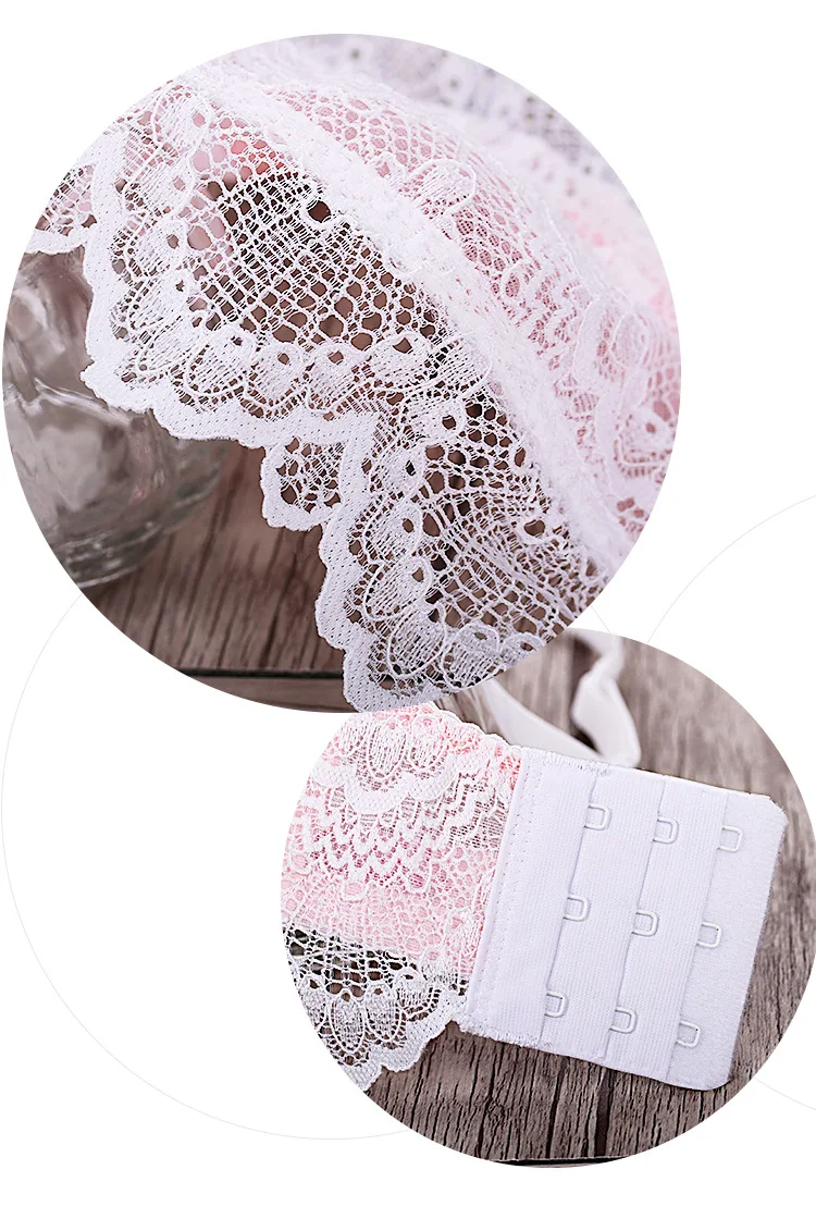 Sexy lace ultra-thin cup underwear push up adjustment bra set for girls thin section bra and panty suit 24