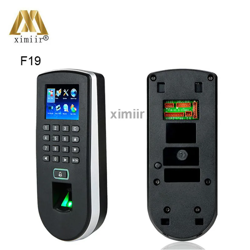 

Optical sensor biometric fingerprint access control F19 fingerprint + keyboard access control system communication with TCP/IP