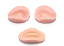5 Sets 3D Permanent Makeup Practice Skin Replacement Parts Training Mannequin Head For Tattoo Practice Skin