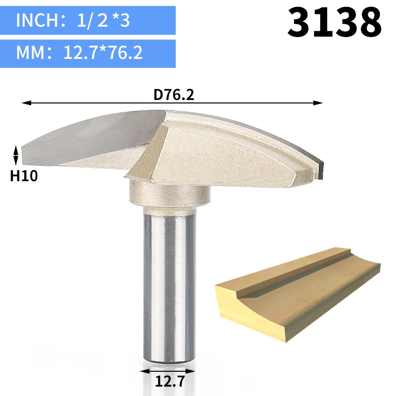 HUHAO 1 шт. 1/" хвостовик классический погружной бит Деревообрабатывающие инструменты с ЧПУ два фрезы для резки древесины инструмент для фрезерования древесины - Длина режущей кромки: 3138