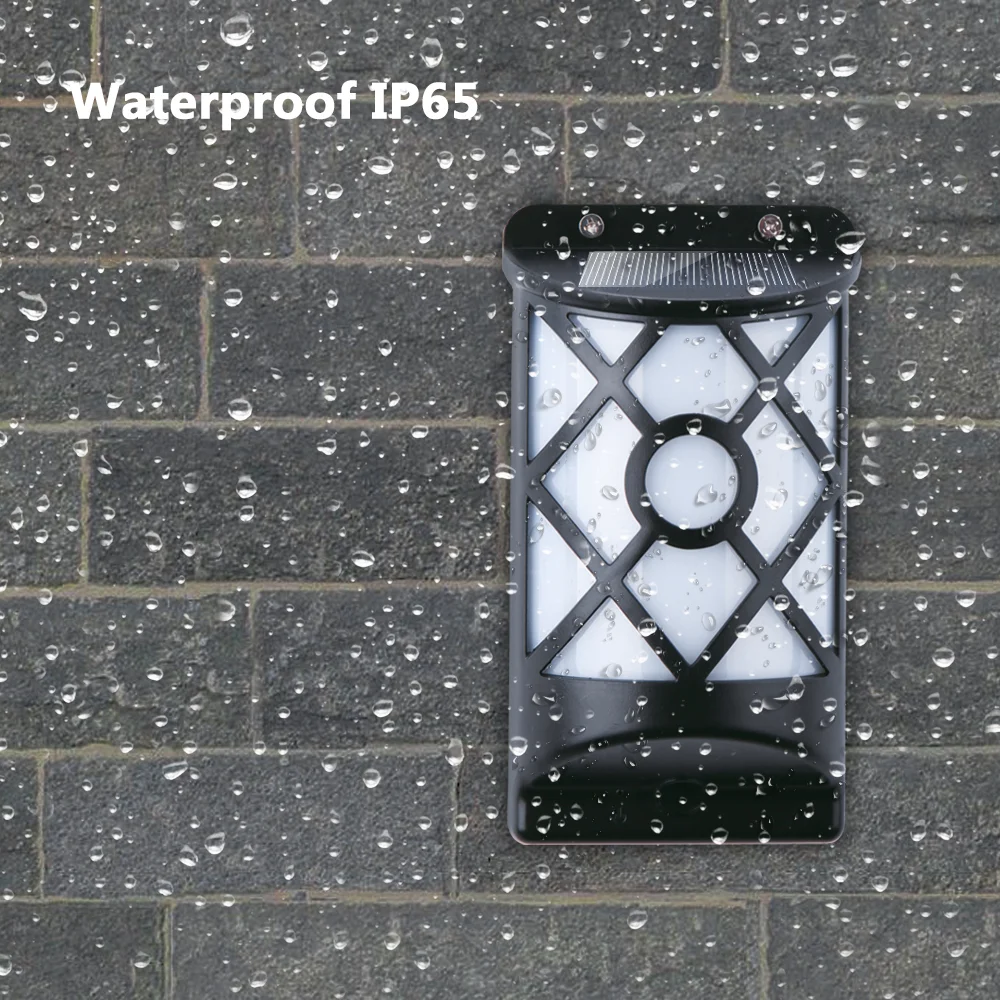 Solar Lamp Flickering Flames Lights Wall IP65 Waterproof Night Light 66 LEDs Outdoor Decoration | Освещение