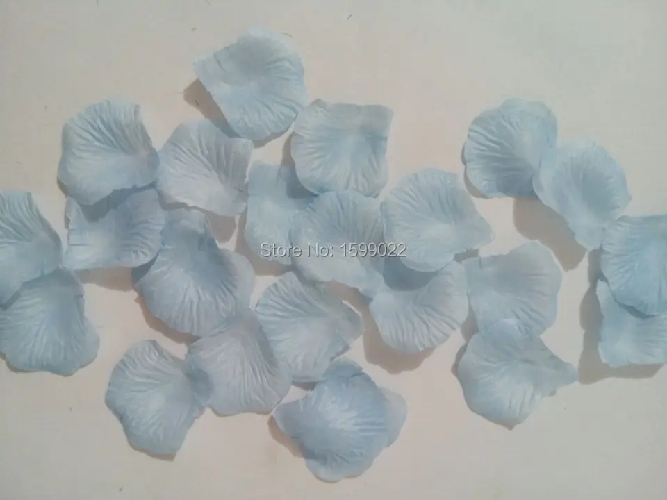 DRFP1004 (1)Light blue party supplies decorations artificial silk rose flower petals wedding petalas rosa