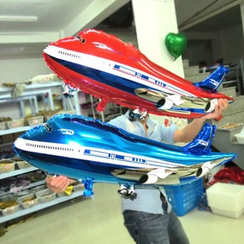 

85*45cm Large Szie Aeroplane Cartoon Number Foil Balloon Model Toys Outdoor Airplane Balloon Party Birthday Toys for Children