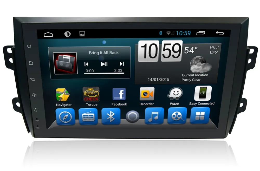Top 9" HD 1024*600 Android 6.0 Car DVD Radio GPS Stereo Navigation Player for Suzuki SX4 2007-2013 ADAS DVR TPMS OBD WIFI 4G Navi 1