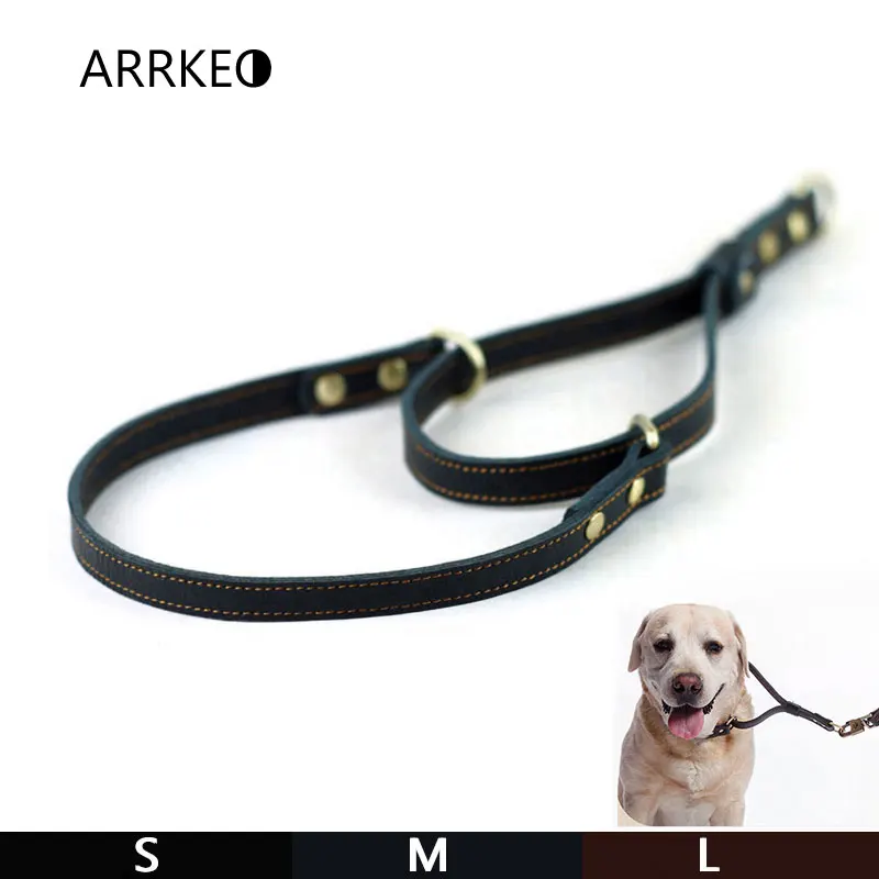 

Genuine Leather Martingale Dog Collar Choke Collars Pinch Collar Pet Collars for Training Small Medium Large Dog Greyhound