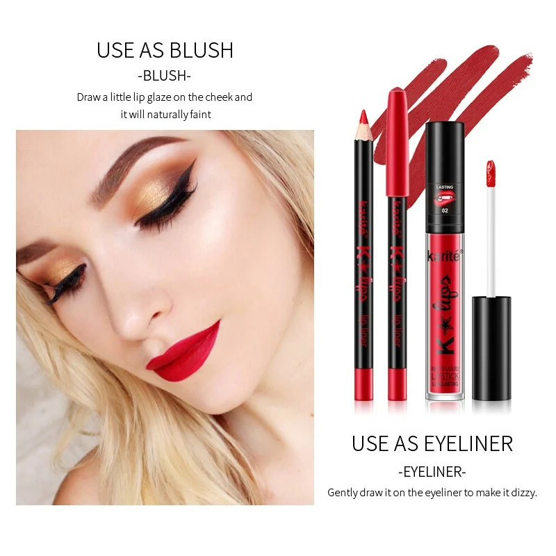 2019 Non-stick Cup Lip Glaze + Lip Liner Combination Matter Pencil Tint Tattoo Stain Makeup Waterproof Nude Pen Lip Gloss 2019 Non-stick Cup Lip Glaze + Lip Liner Combination Matter Pencil Tint Tattoo Stain Makeup Waterproof Nude Pen Lip Gloss