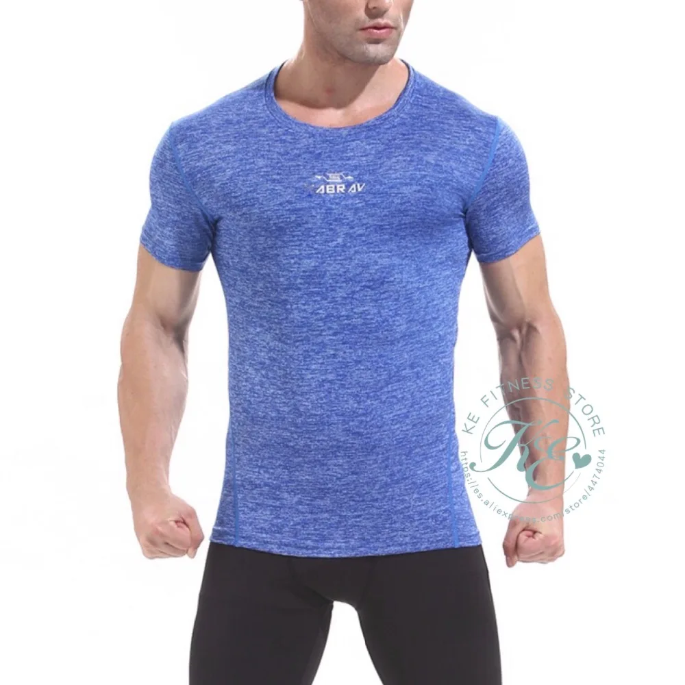 KE camiseta de спандекс де сжатием Куэльо Редондо manga corta hombre transpirable secado rapido Фитнес тренажерный зал Бег Futbol