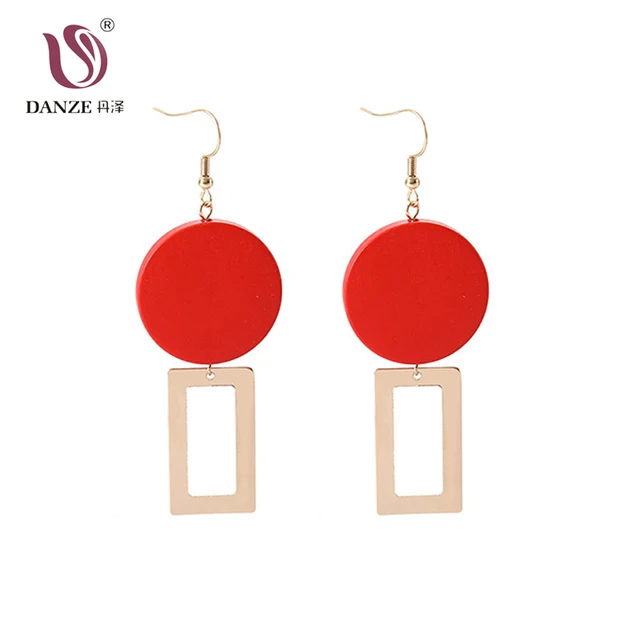 red dance earrings