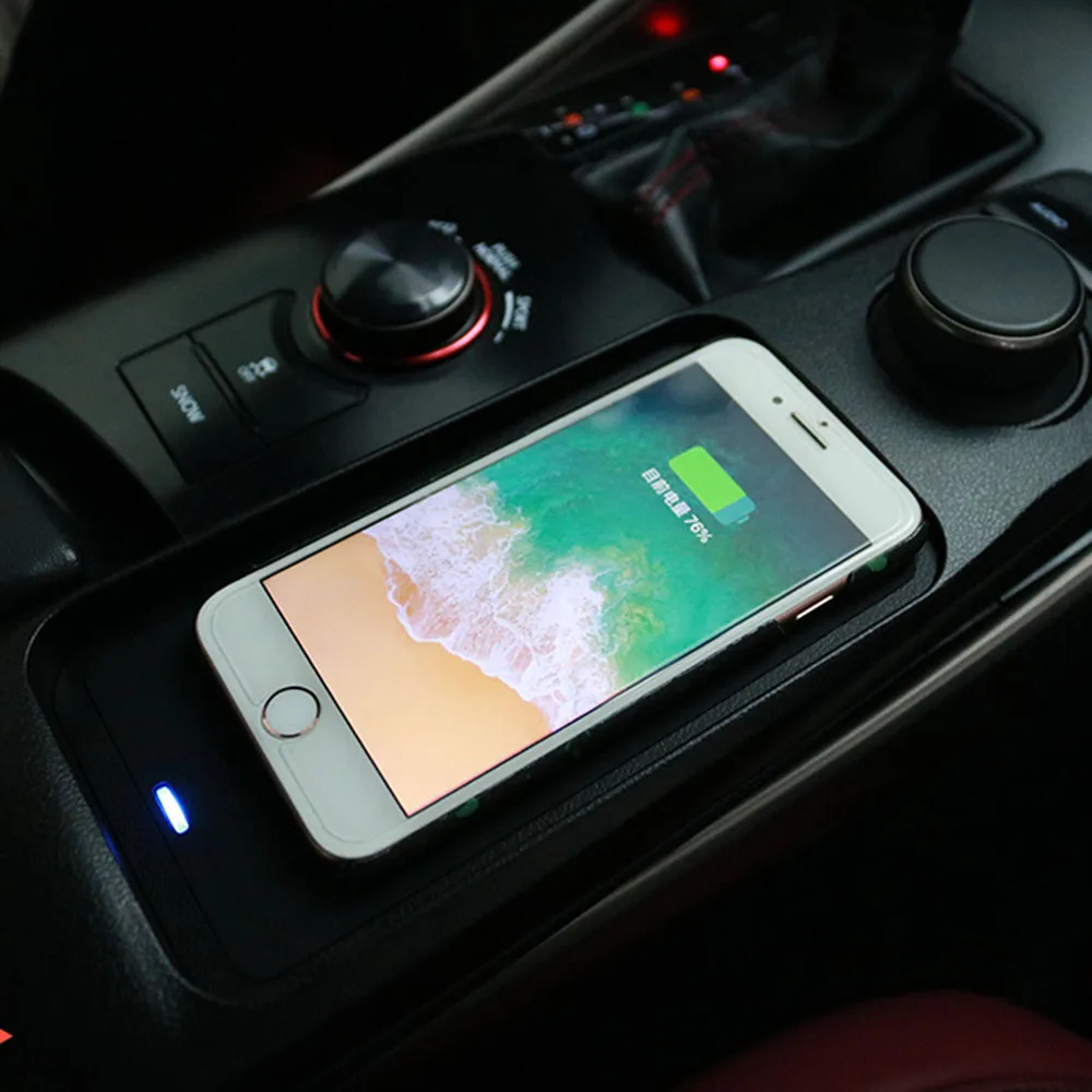 15W Qi Wireless Charging Charger console For Lexus IS300 2018~2019 for iphone X huawei mate 20 | Автомобили и мотоциклы