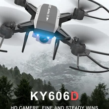 KY606D Дрон FPV RC Дрон 4k камера 1080 HD Антенна видео Дрон зарядное устройство для квадрокоптера игрушки для детей складной беспилотник