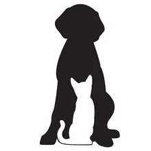 Dog and Cat Pet Silhouette car window sticker vinyl decal funny JDM and all the smooth surface