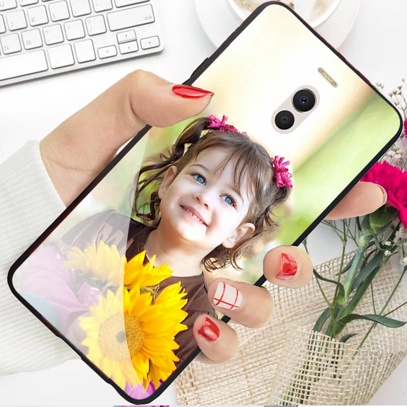 

Tempered Glass cases Custom Design picture phone Case For Meizu M6 Note/Meilan Note 6 Photo flower DIY Personalized Cover Coque