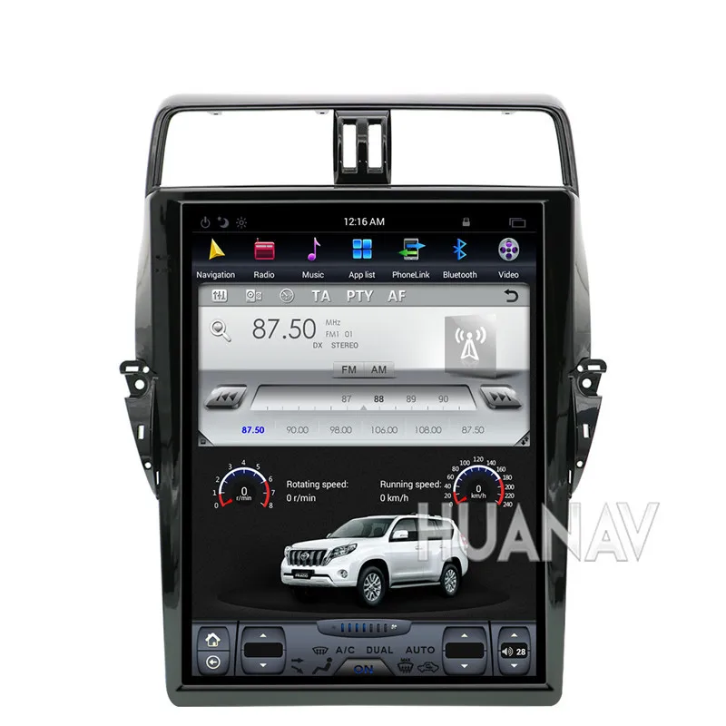 Cheap Tesla style 17" Car No DVD Player GPS Navigation For TOYOTA Land Cruiser Prado 150 2018 head unit 1 din radio Multimidia Android 5
