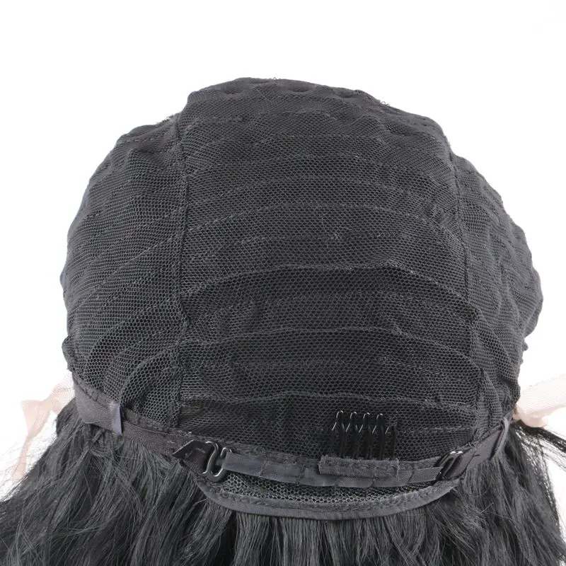 Luxury For Braiding Long Black Wig High Temperature Fiber 26 Inch 150% Density L Part Lace Front Synthetic Wigs For Women Luxury For Braiding Long Black Wig High Temperature Fiber 26 Inch 150% Density L Part Lace Front Synthetic Wigs For Women