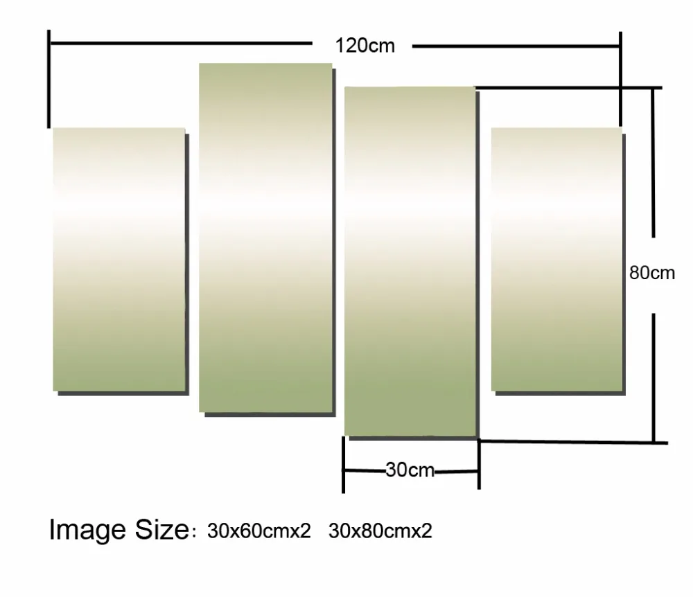 4 PCS 30x60  30x80