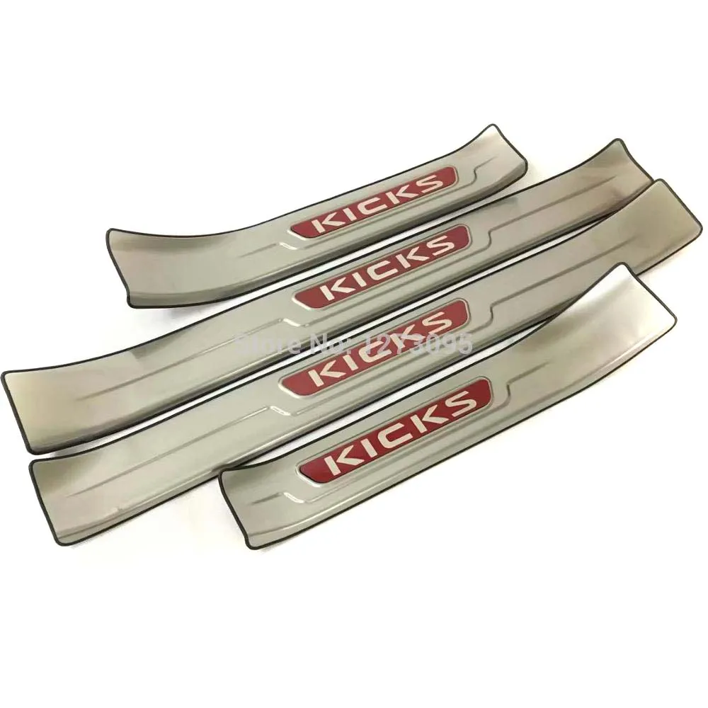 

For Nissan Kicks 2016 2017 2018 Stainless Interior Scuff Plate Door Sill Protector Trim Kick Guard Pedal Step Car Accessories