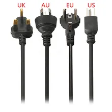 1 шт. EU/US/AU/UK 4 стандартов 1,2 м 3-контактный переменного тока Питание адаптер Шнур кабель Мощность шнуры для зарядки линии