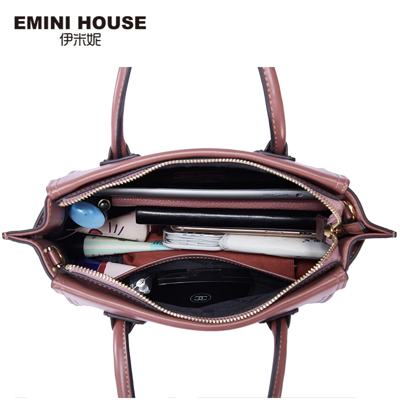 EMINI HOUSE модная сумка Роскошные сумки женские дизайнерские через плечо из спилка