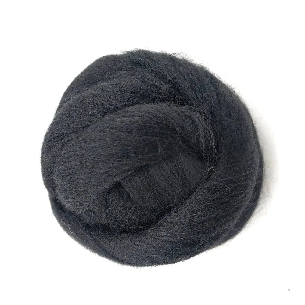 

Feltsky 100g Felting Wool (70s 19um Grade) Needle Felting Diy Wool for Needle Felting Kit by Plastic Bag (N0.7)