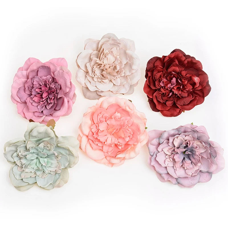 

1pcs 10cm artificial peony flower head for wedding home party decoration DIY flower wall gift box scrapbook craft